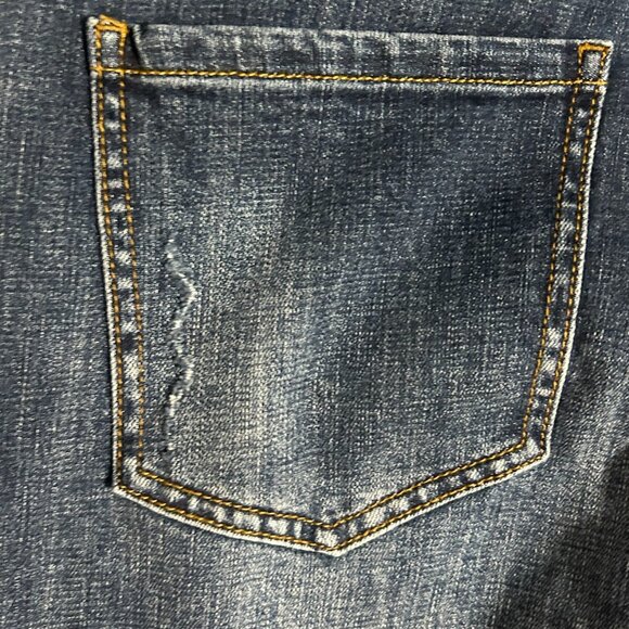 Cabi Exposed BUTTON FLY Distressed Straight Leg Jeans Women's Size 8 - Picture 10 of 14